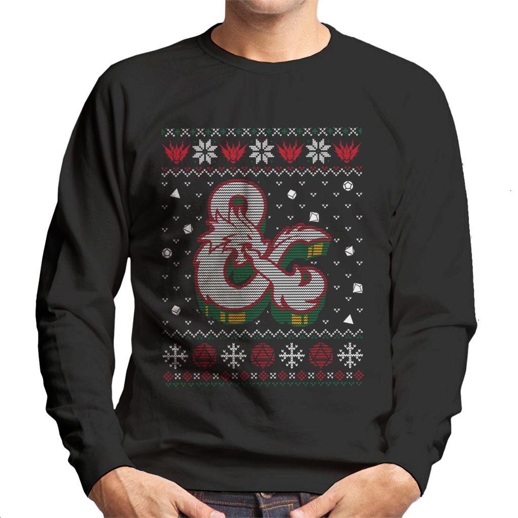 Dungeons & Dragons Ampersand Red Dragon Men's Sweatshirt-ALL + EVERY