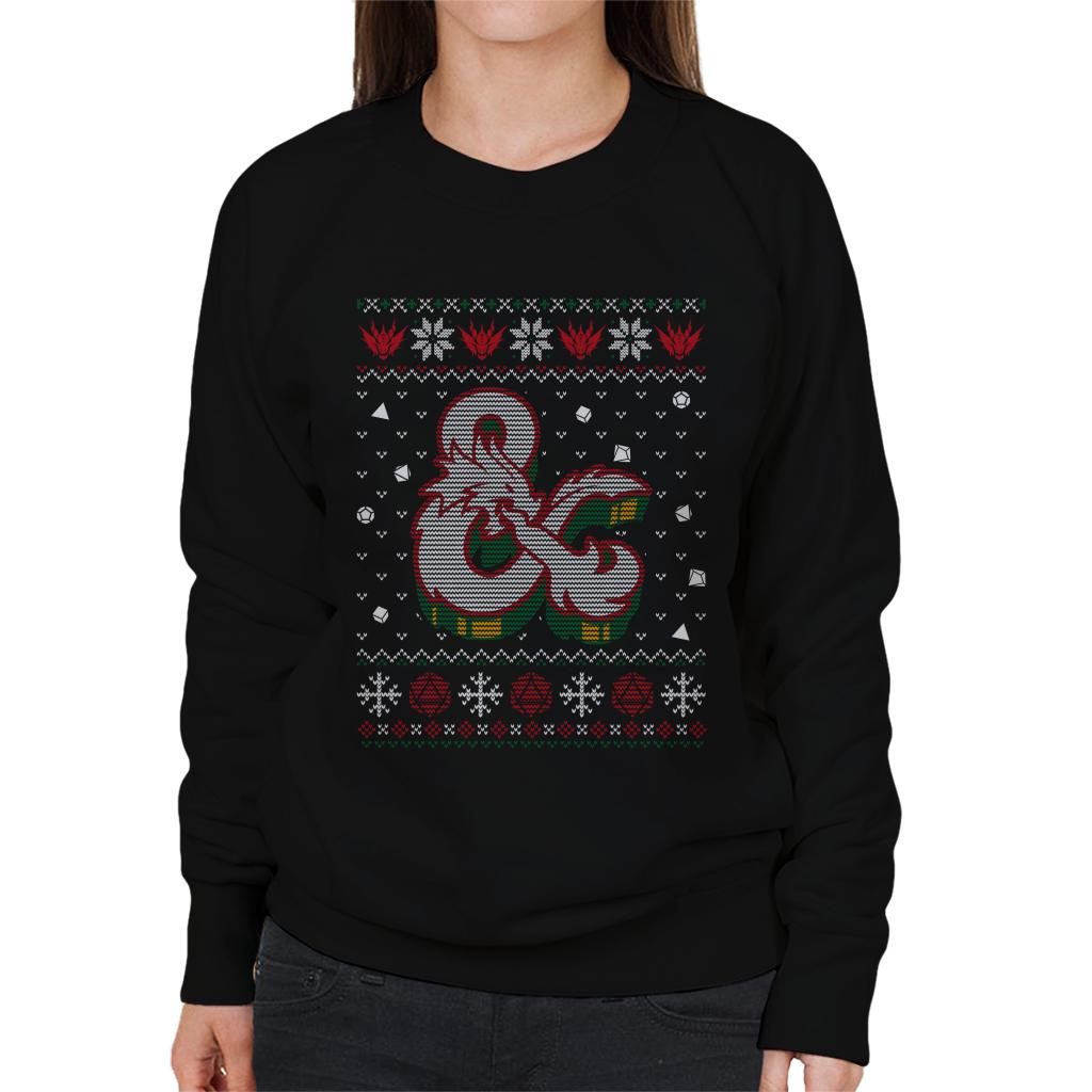 Dungeons & Dragons Ampersand Red Dragon Women's Sweatshirt-ALL + EVERY