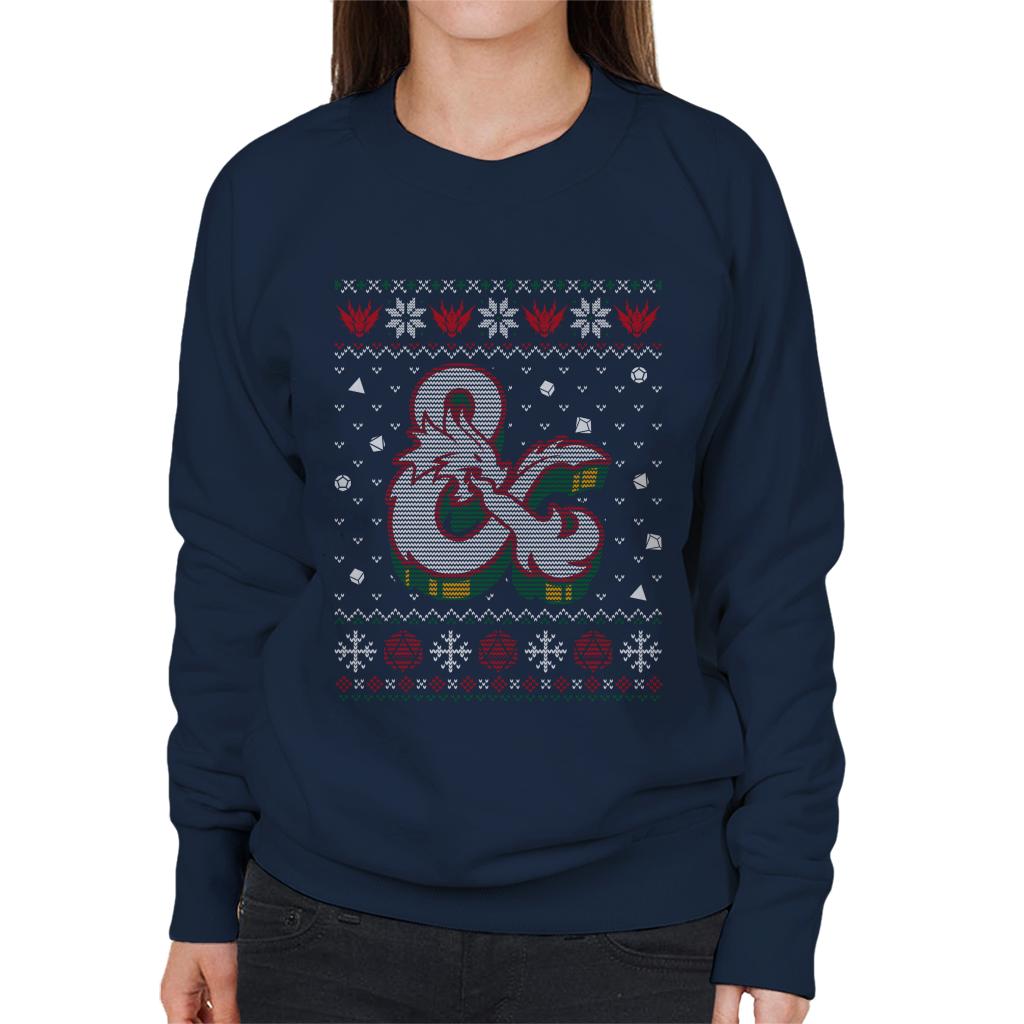 Dungeons & Dragons Ampersand Red Dragon Women's Sweatshirt-ALL + EVERY