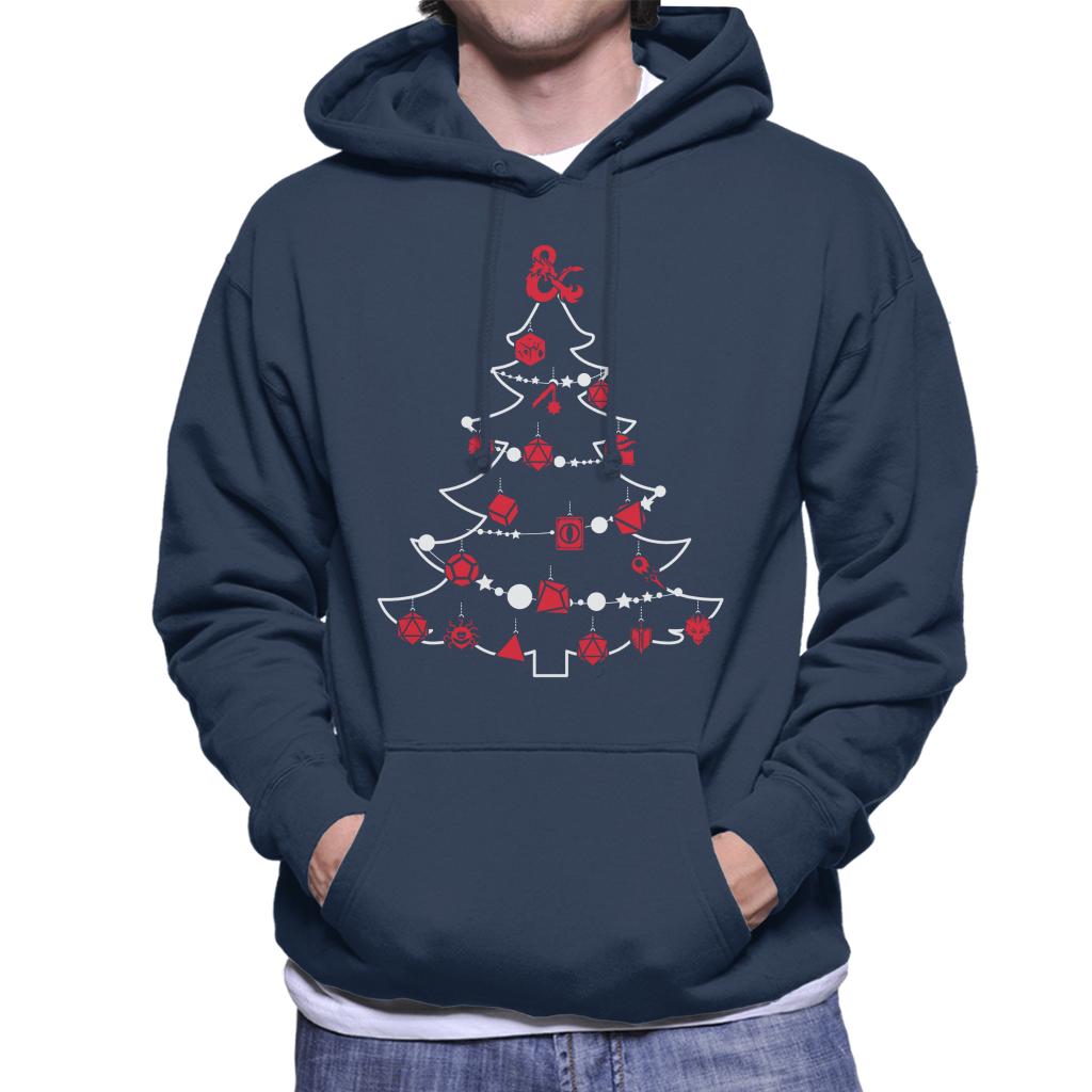 Dungeons & Dragons Christmas Tree Dice Baubles Men's Hooded Sweatshirt-ALL + EVERY