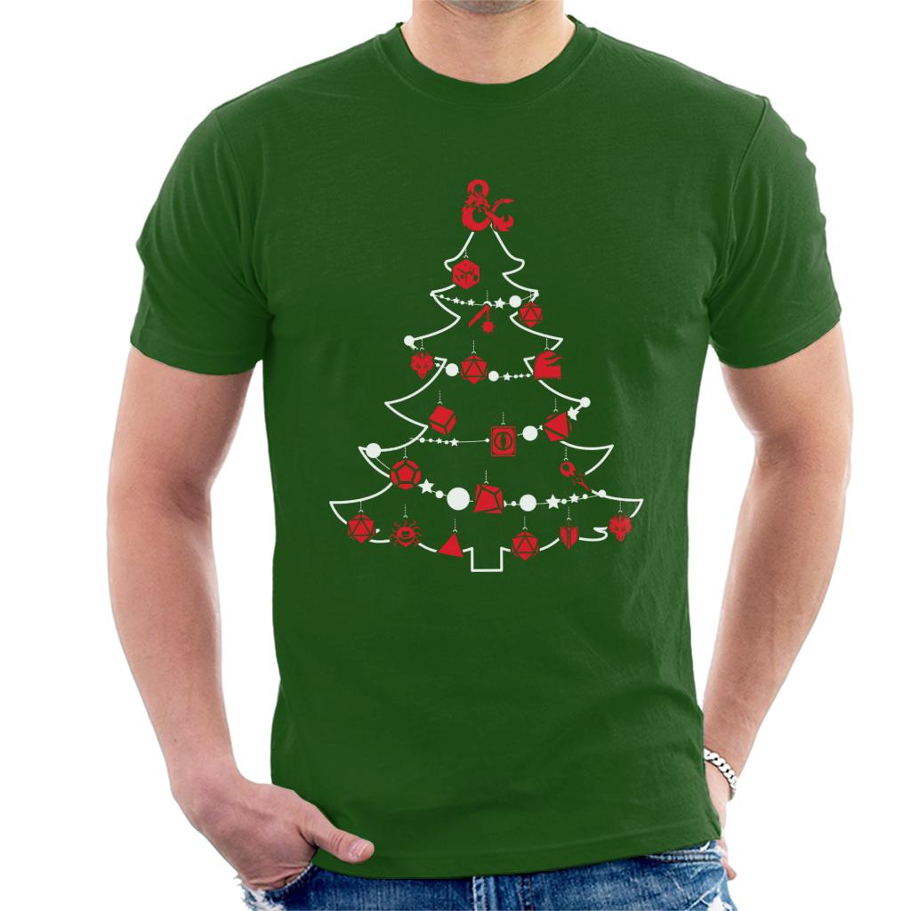 Dungeons & Dragons Christmas Tree Dice Baubles Men's T-Shirt-ALL + EVERY