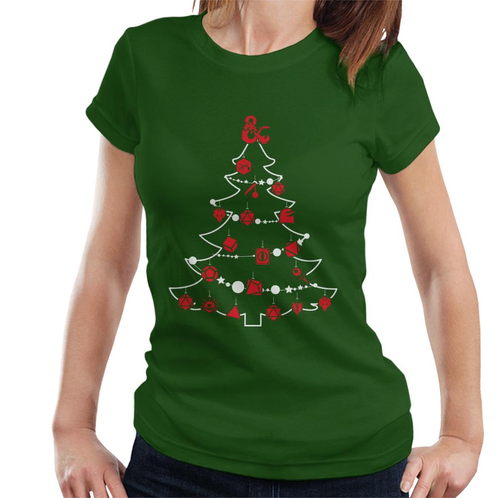 Dungeons & Dragons Christmas Tree Dice Baubles Women's T-Shirt-ALL + EVERY