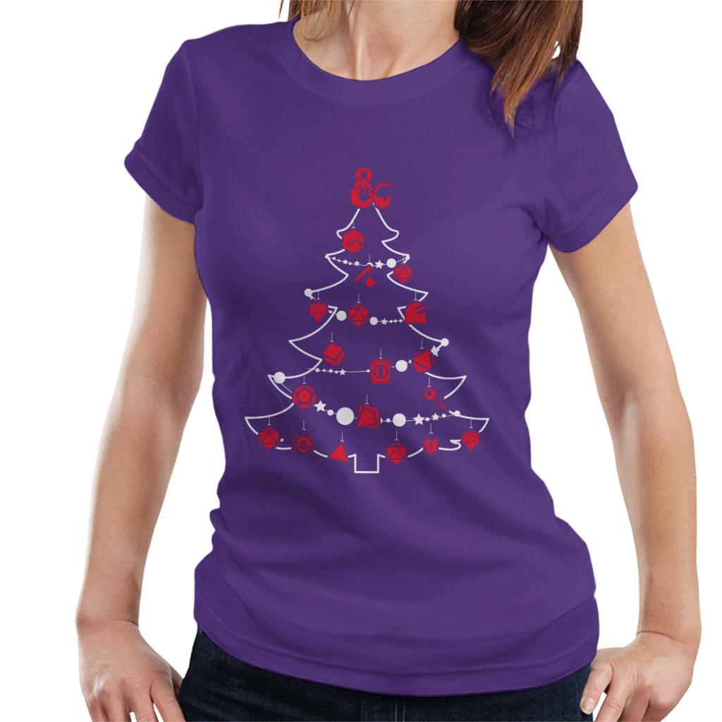 Dungeons & Dragons Christmas Tree Dice Baubles Women's T-Shirt-ALL + EVERY