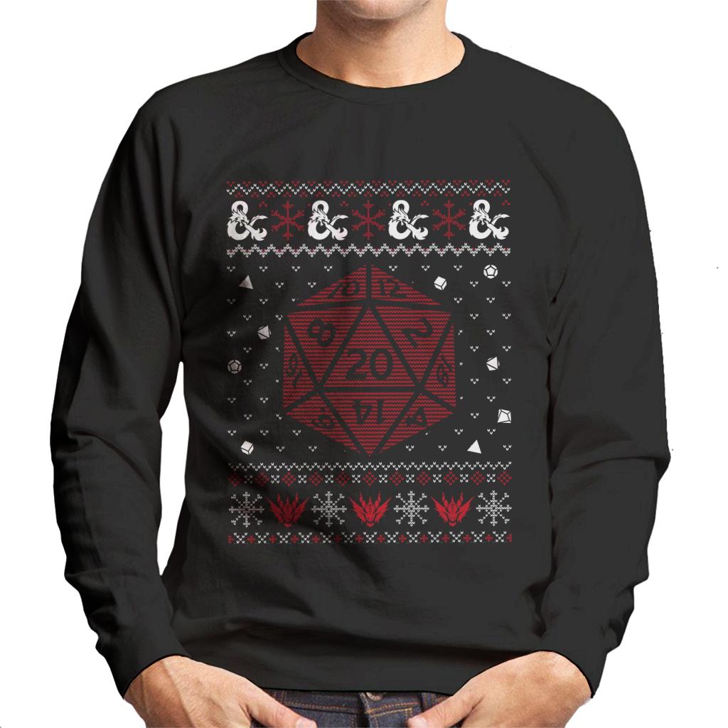 Dungeons & Dragons Christmas Dice Men's Sweatshirt-ALL + EVERY