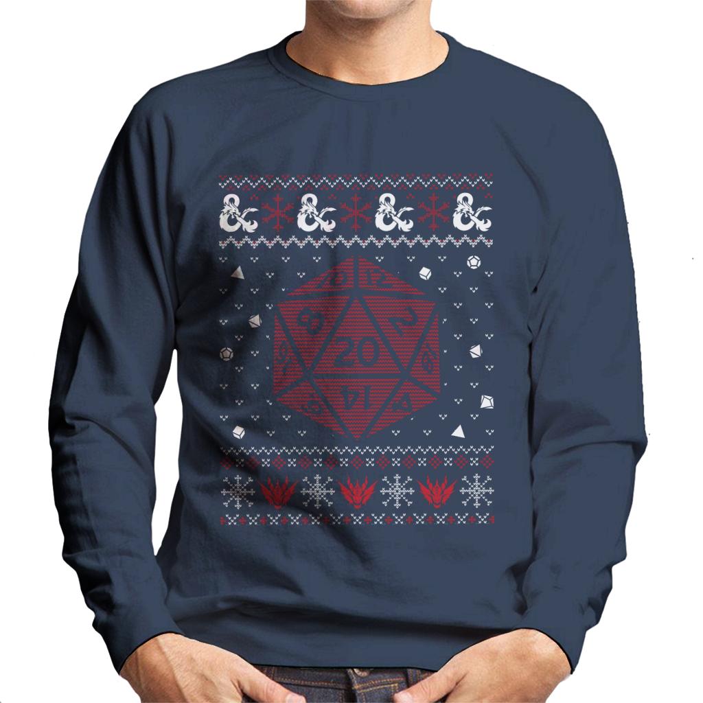 Dungeons & Dragons Christmas Dice Men's Sweatshirt-ALL + EVERY