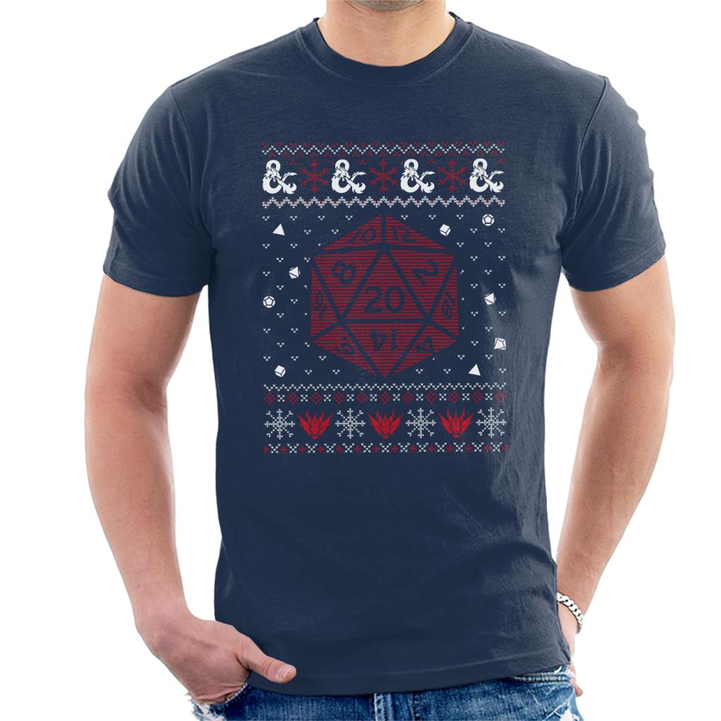 Dungeons & Dragons Christmas Dice Men's T-Shirt-ALL + EVERY