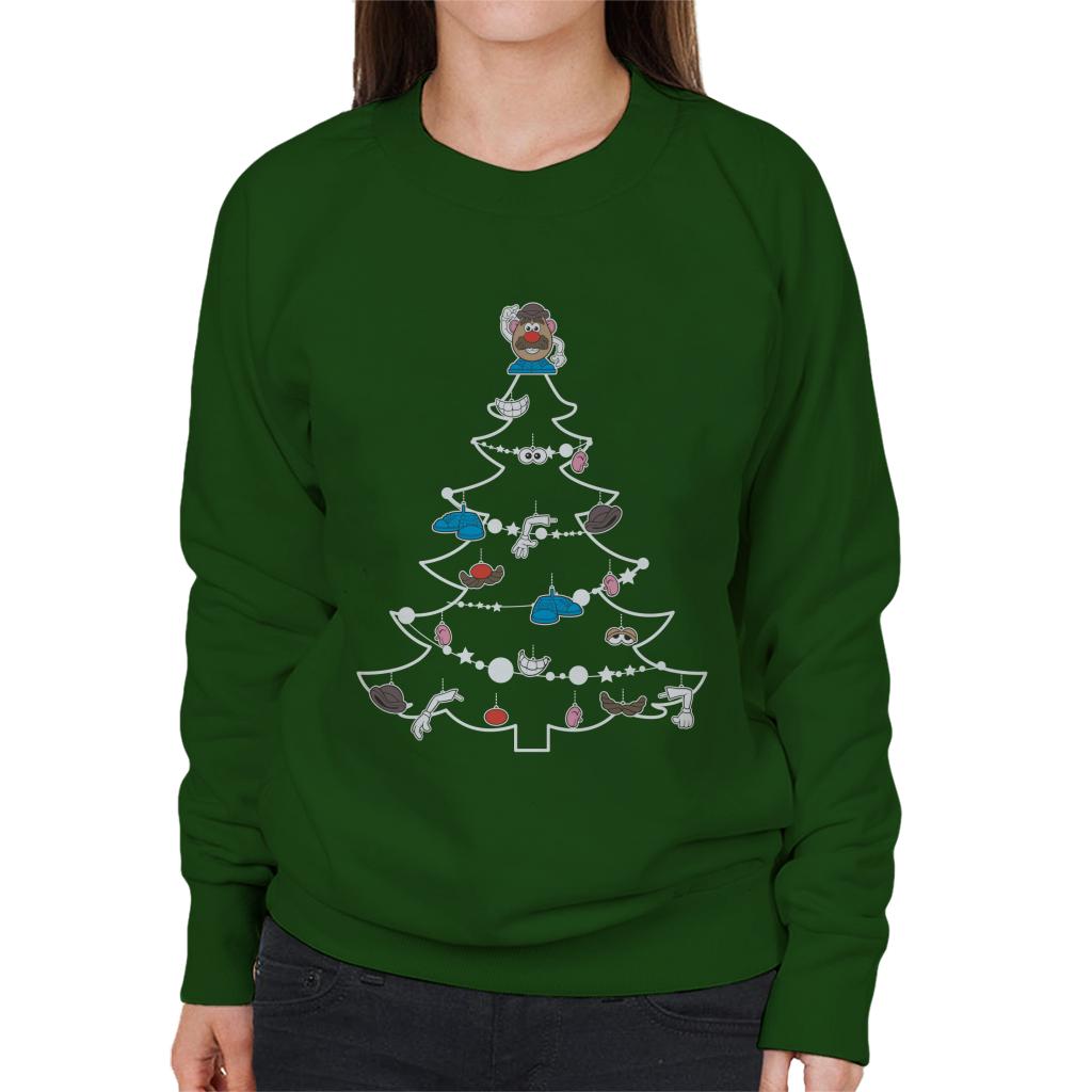 Mr Potato Head Christmas Tree Parts Women's Sweatshirt-ALL + EVERY