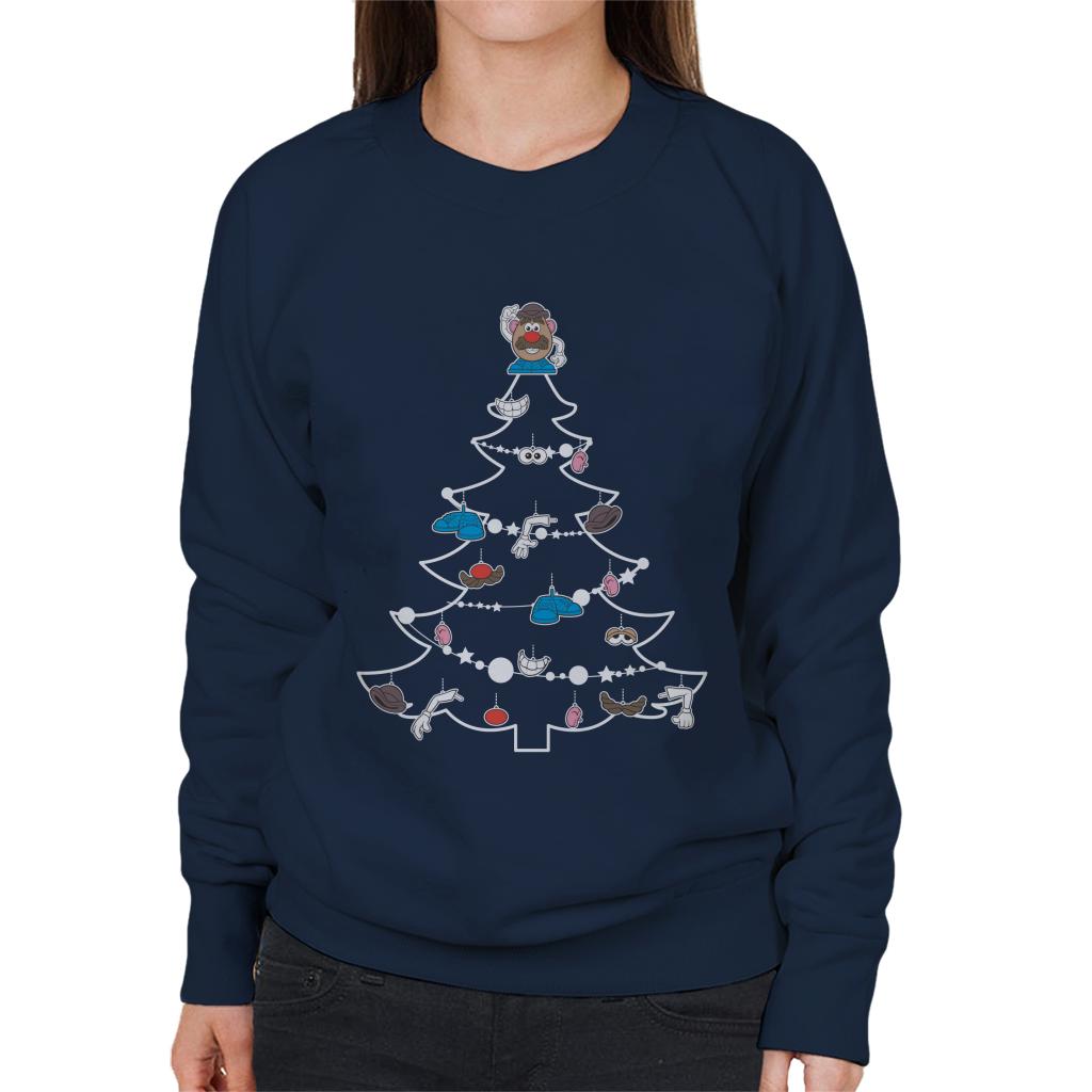 Mr Potato Head Christmas Tree Parts Women's Sweatshirt-ALL + EVERY