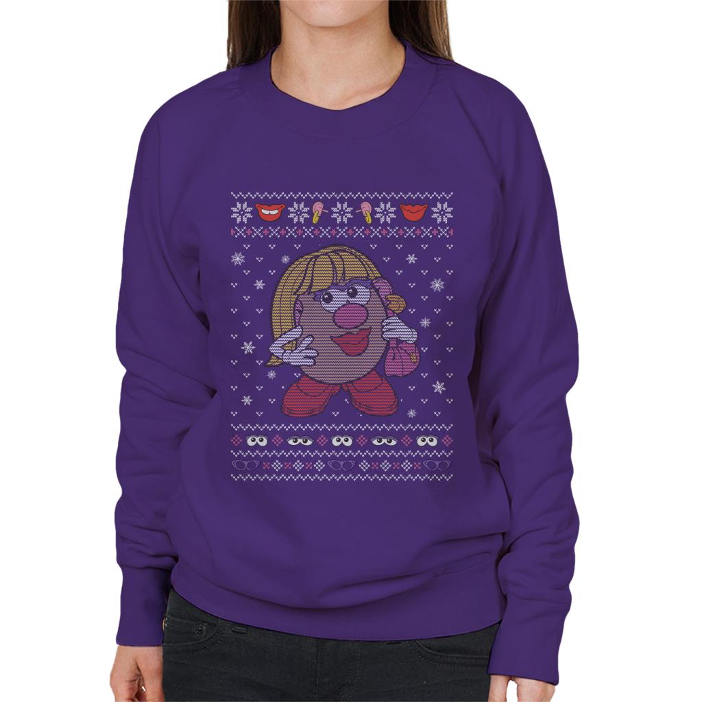 Mr Potato Head Christmas Mrs Potato Head Women's Sweatshirt-ALL + EVERY