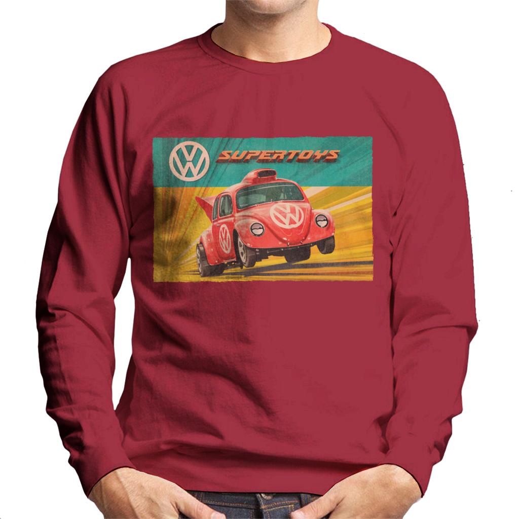 Volkswagen Super Toys Red Beetle Men's Sweatshirt-ALL + EVERY