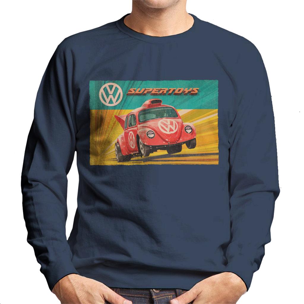 Volkswagen Super Toys Red Beetle Men's Sweatshirt-ALL + EVERY