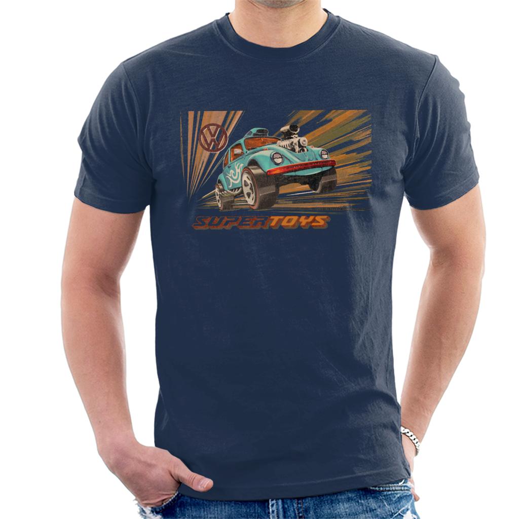 Volkswagen Super Toys Blue Beetle Zooming Men's T-Shirt-ALL + EVERY