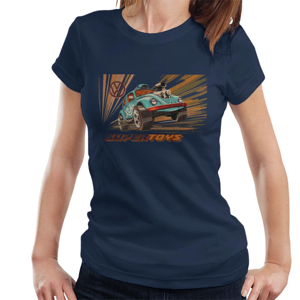 Volkswagen Super Toys Blue Beetle Zooming Women's T-Shirt-ALL + EVERY