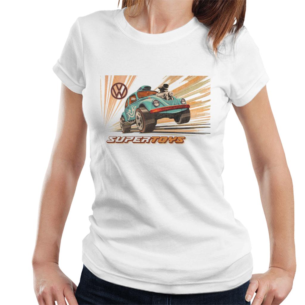 Volkswagen Super Toys Blue Beetle Zooming Women's T-Shirt-ALL + EVERY