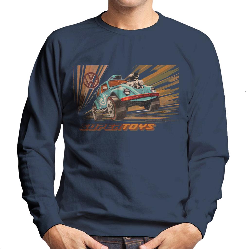 Volkswagen Super Toys Blue Monster Beetle Men's Sweatshirt-ALL + EVERY