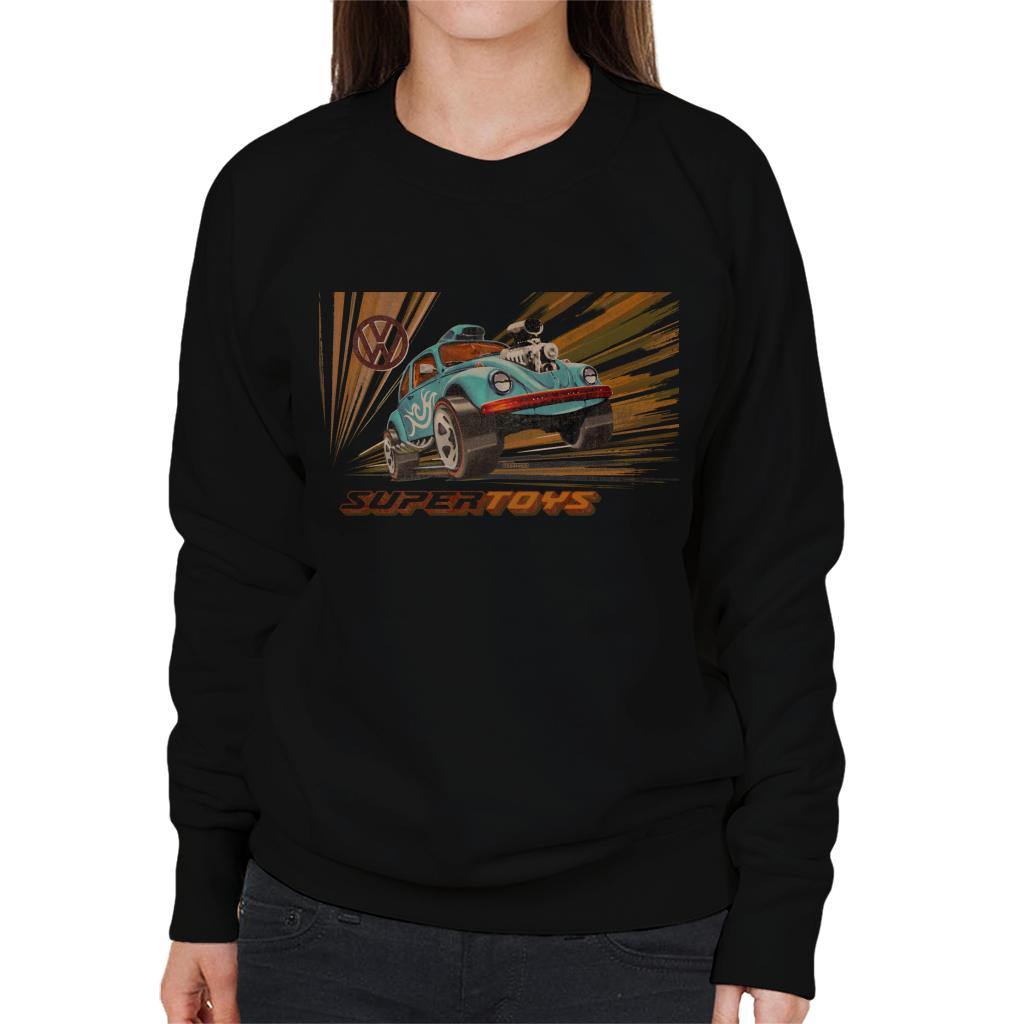 Volkswagen Super Toys Blue Monster Beetle Women's Sweatshirt-ALL + EVERY