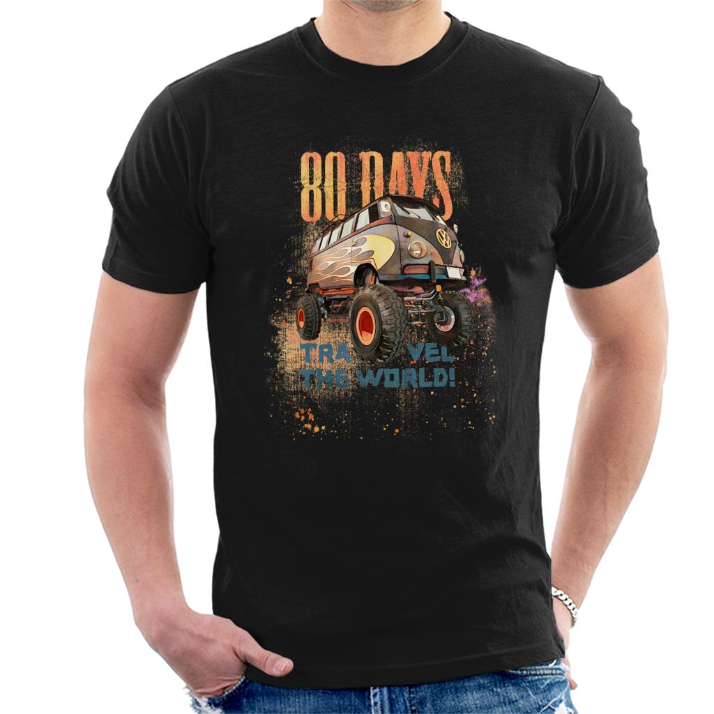 Volkswagen Campervan 80 Days To Travel The World Men's T-Shirt-ALL + EVERY