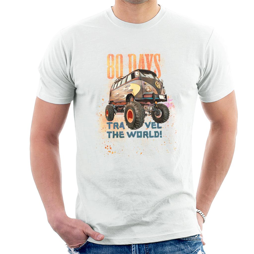 Volkswagen Campervan 80 Days To Travel The World Men's T-Shirt-ALL + EVERY