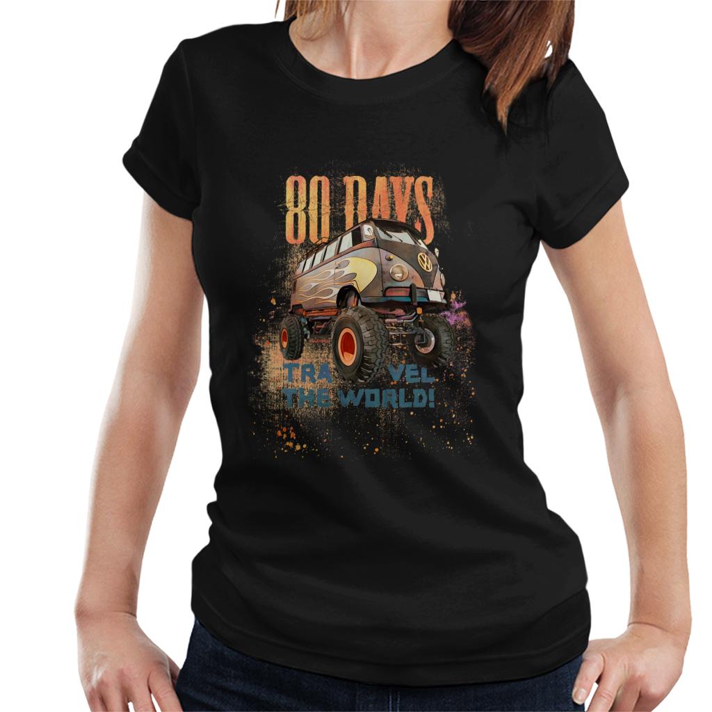 Volkswagen Campervan 80 Days To Travel The World Women's T-Shirt-ALL + EVERY