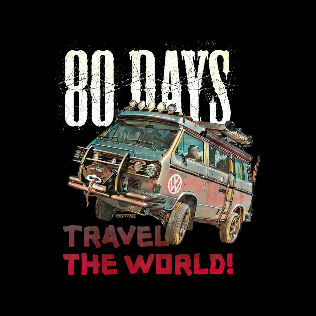 Volkswagen Campervan 80 Days Travel The Globe Men's T-Shirt-ALL + EVERY