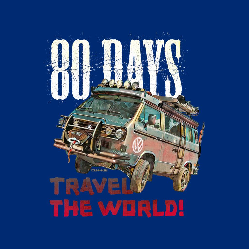 Volkswagen Campervan 80 Days Travel The Globe Men's T-Shirt-ALL + EVERY