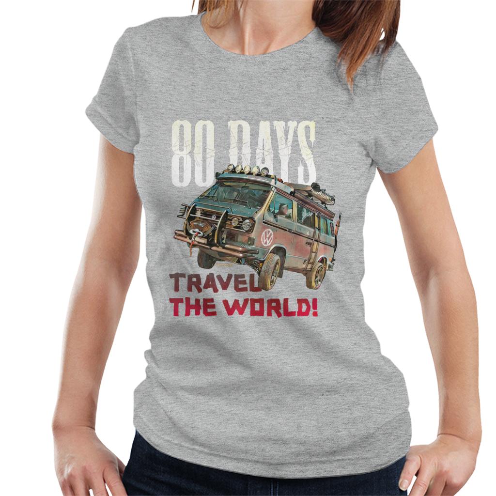 Volkswagen Campervan 80 Days Travel The Globe Women's T-Shirt-ALL + EVERY