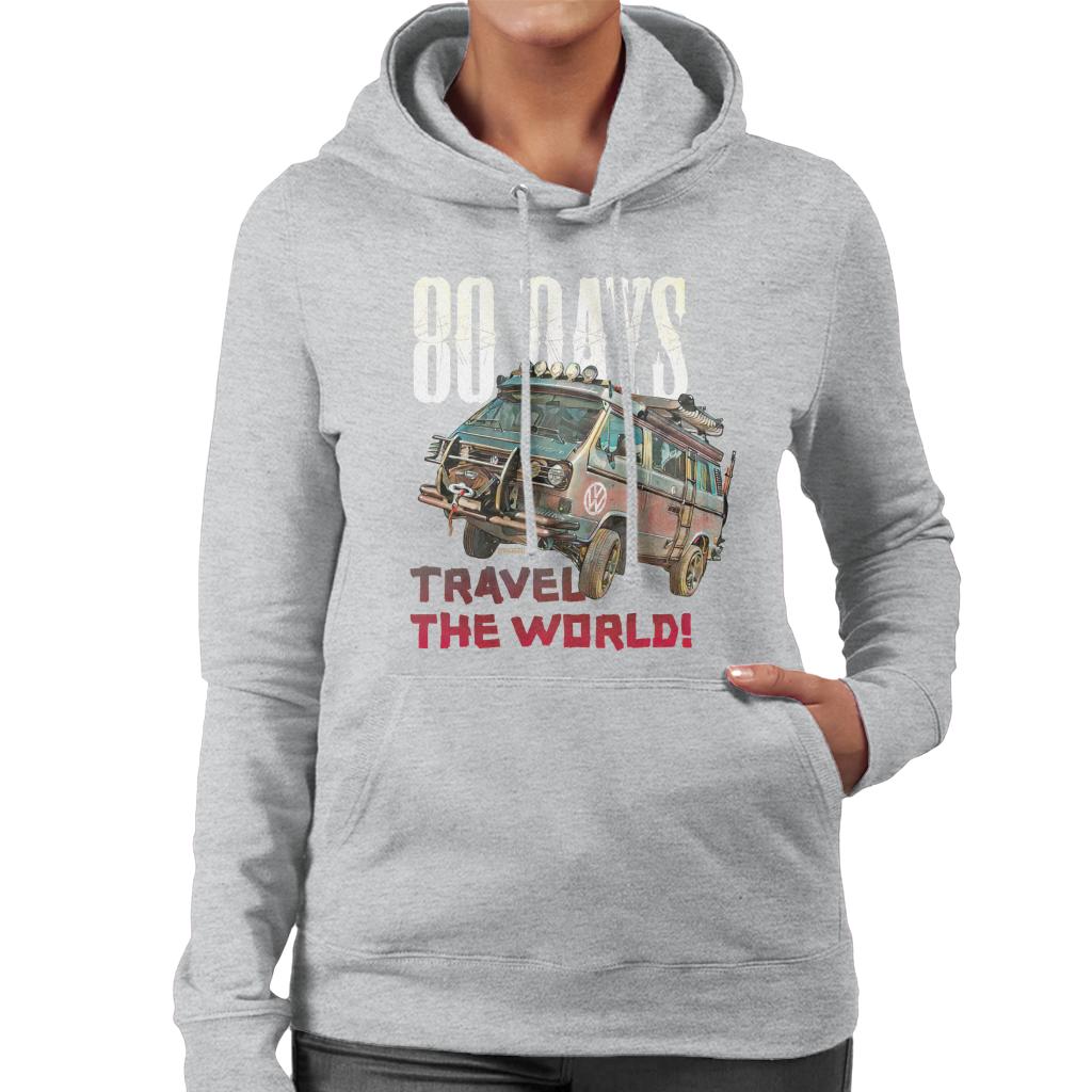 Volkswagen 80 Days Travel The Globe Women's Hooded Sweatshirt-ALL + EVERY