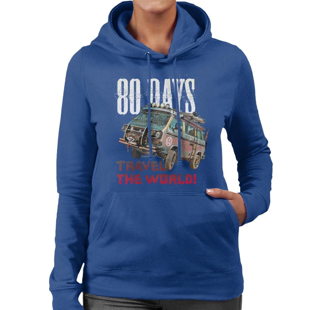 Volkswagen 80 Days Travel The Globe Women's Hooded Sweatshirt-ALL + EVERY