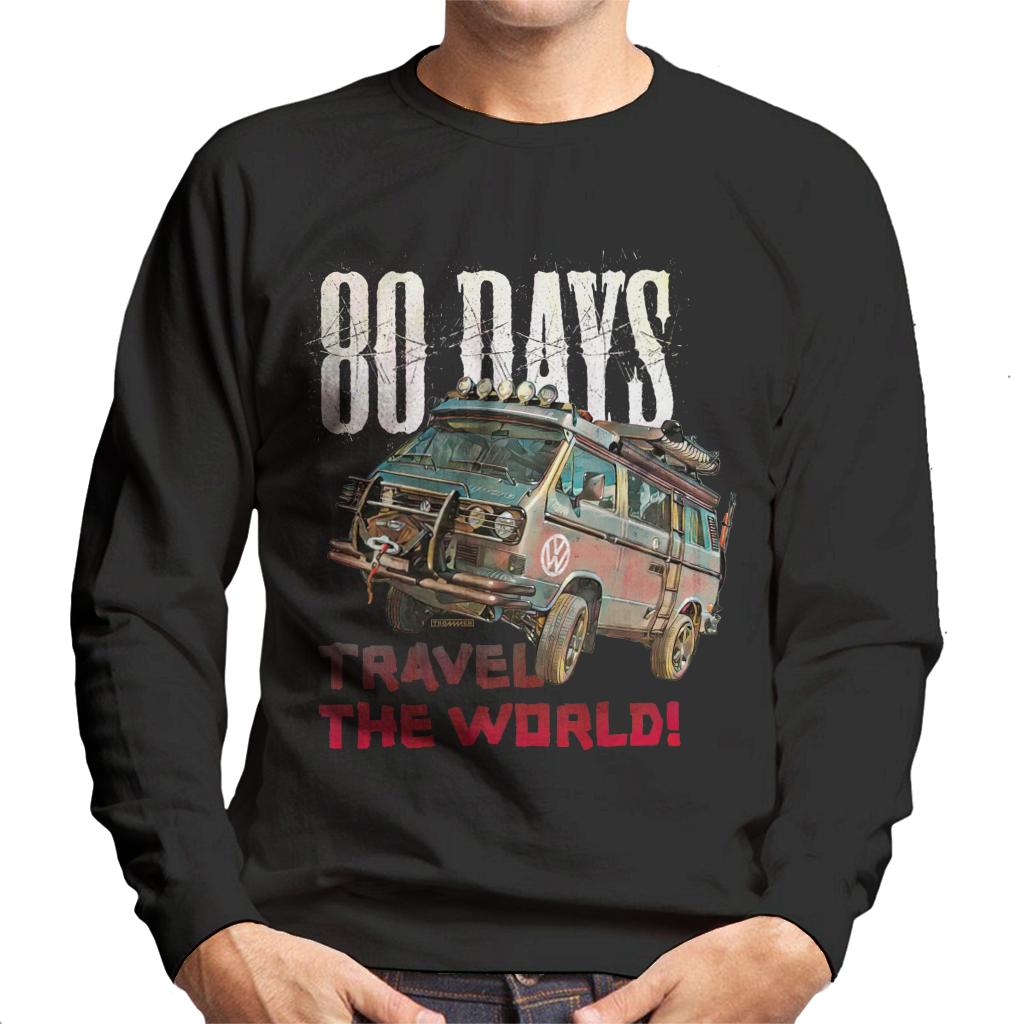 Volkswagen Campervan Travel The Globe In 80 Days Men's Sweatshirt-ALL + EVERY