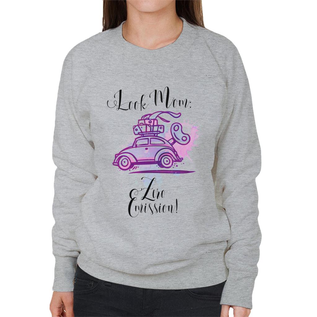 Volkswagen Pink Beetle Look Mom Zero Emission Women's Sweatshirt-ALL + EVERY