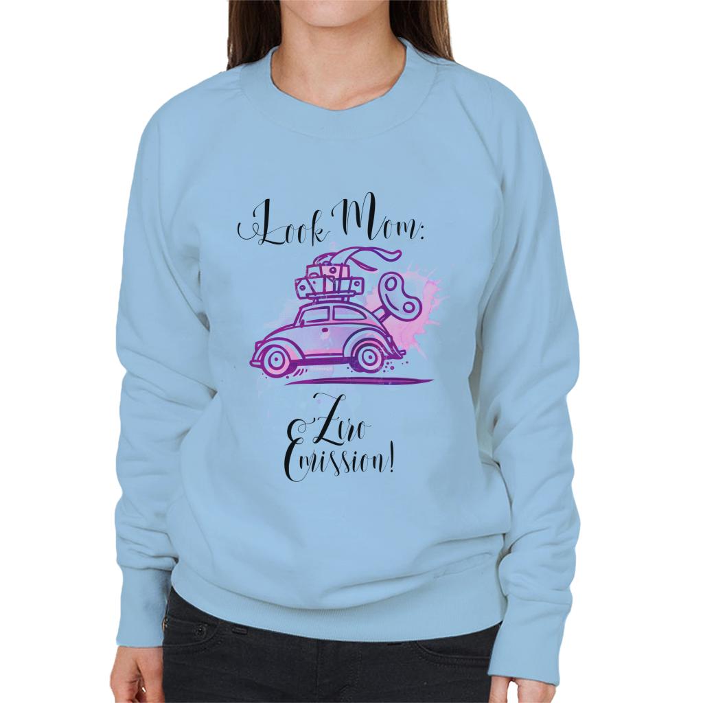 Volkswagen Pink Beetle Look Mom Zero Emission Women's Sweatshirt-ALL + EVERY