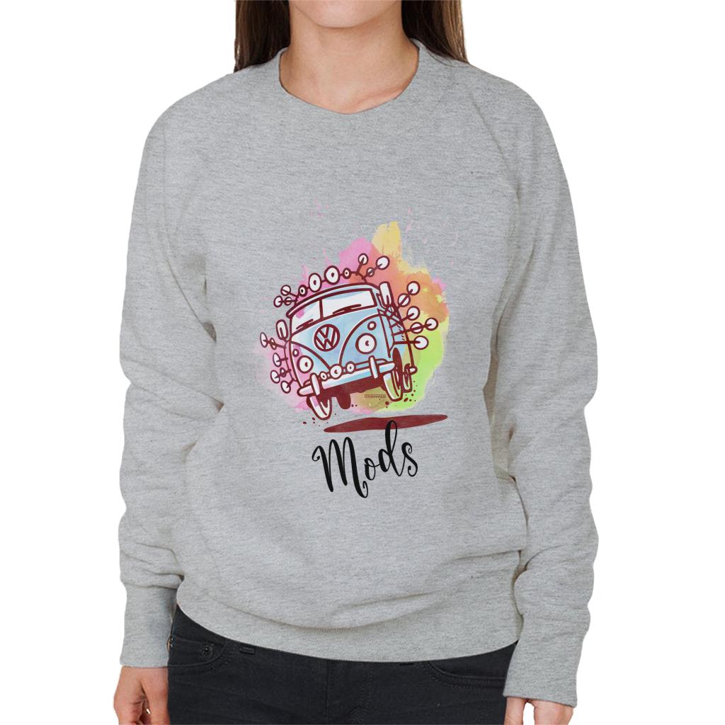 Volkswagen Campervan Colourful Mods Women's Sweatshirt-ALL + EVERY