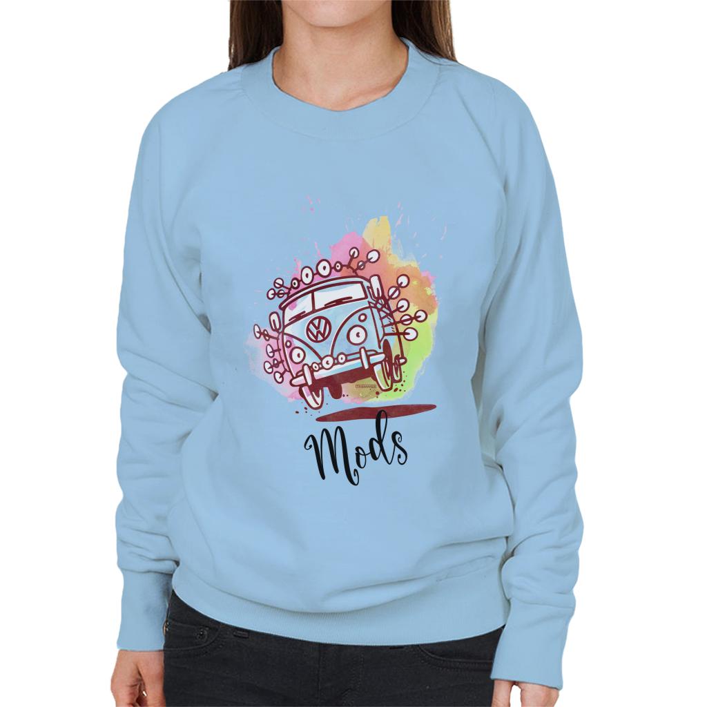 Volkswagen Campervan Colourful Mods Women's Sweatshirt-ALL + EVERY