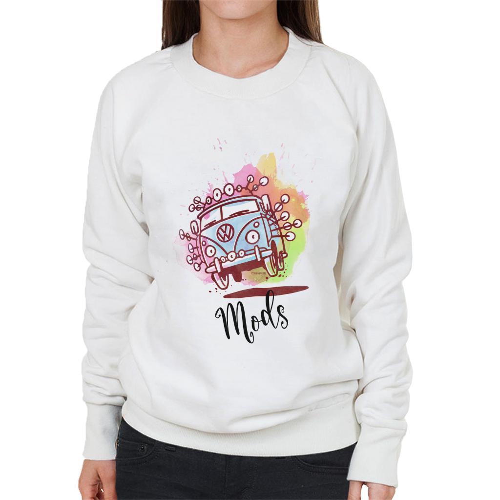 Volkswagen Campervan Colourful Mods Women's Sweatshirt-ALL + EVERY