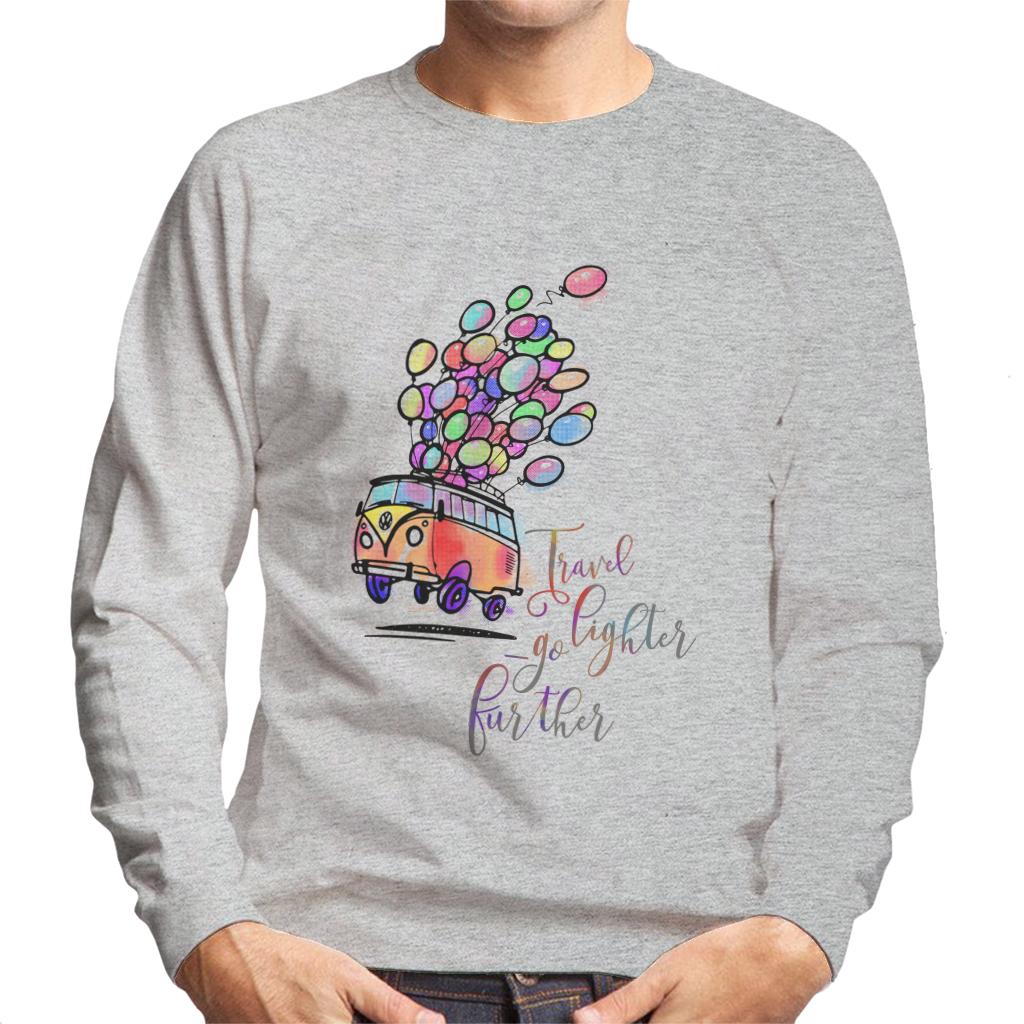 Volkswagen Campervan Balloons Travel Go Lighter Further Men's Sweatshirt-ALL + EVERY