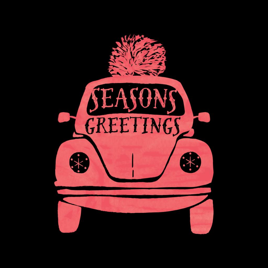 Volkswagen Christmas Beetle Seasons Greetings Men's T-Shirt-ALL + EVERY