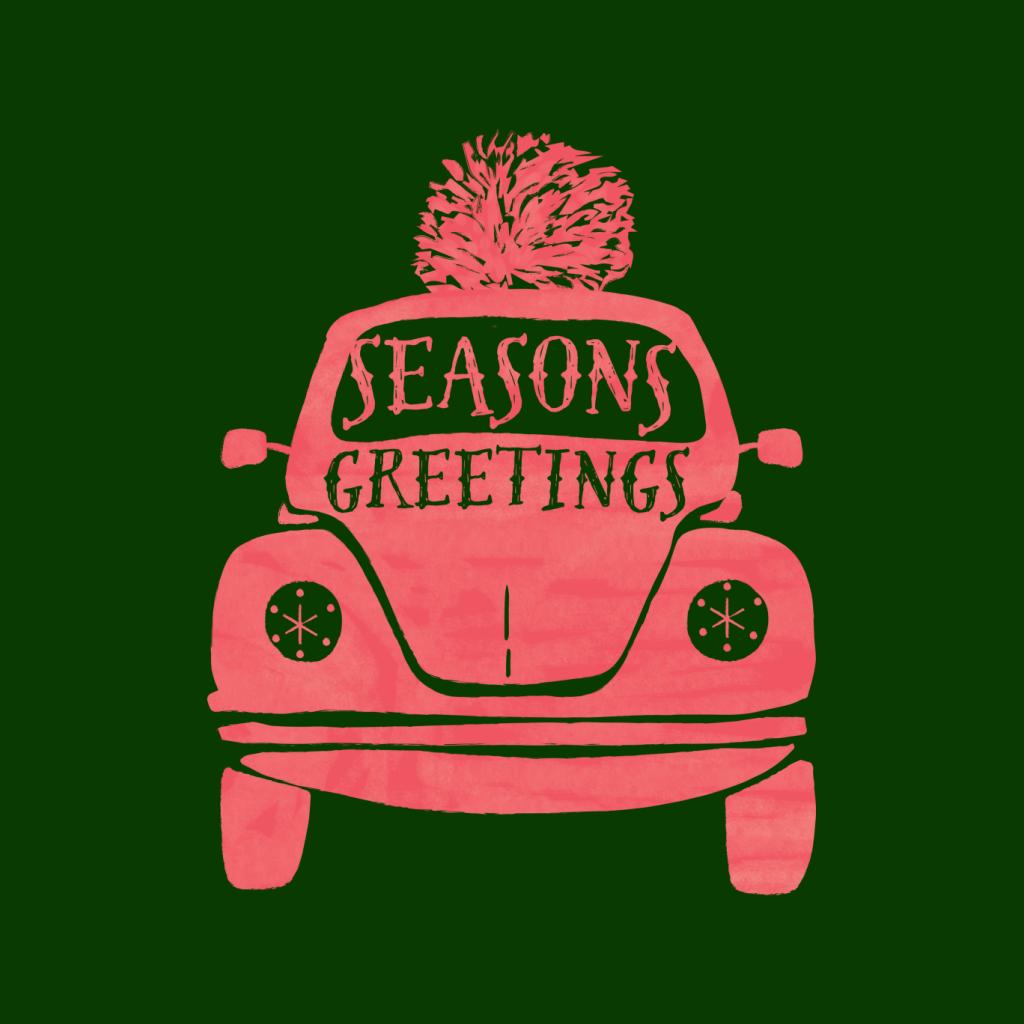 Volkswagen Christmas Beetle Seasons Greetings Women's Sweatshirt-ALL + EVERY