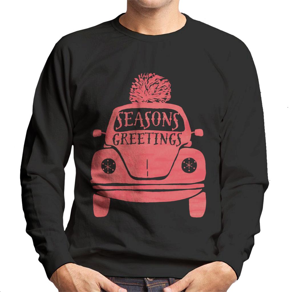 Volkswagen Christmas Beetle Seasons Greetings Men's Sweatshirt-ALL + EVERY