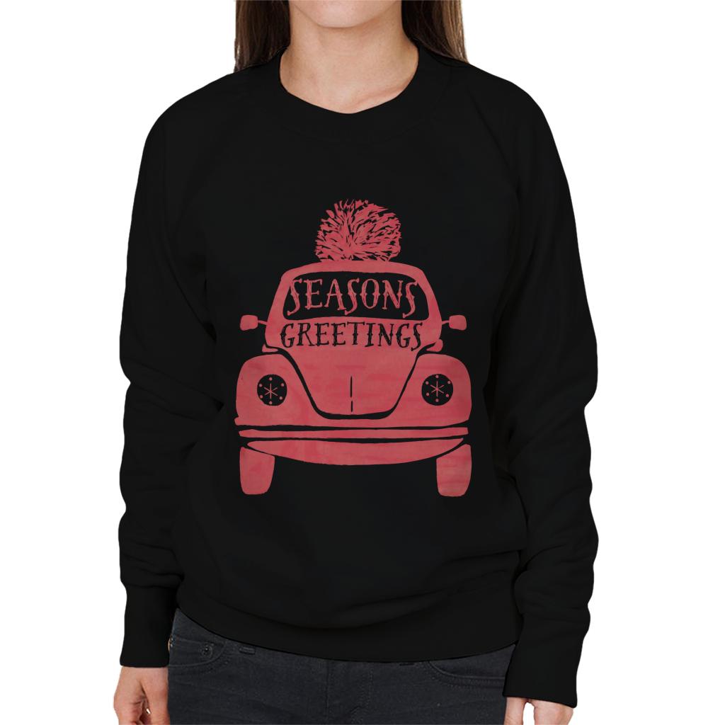 Volkswagen Christmas Beetle Seasons Greetings Women's Sweatshirt-ALL + EVERY