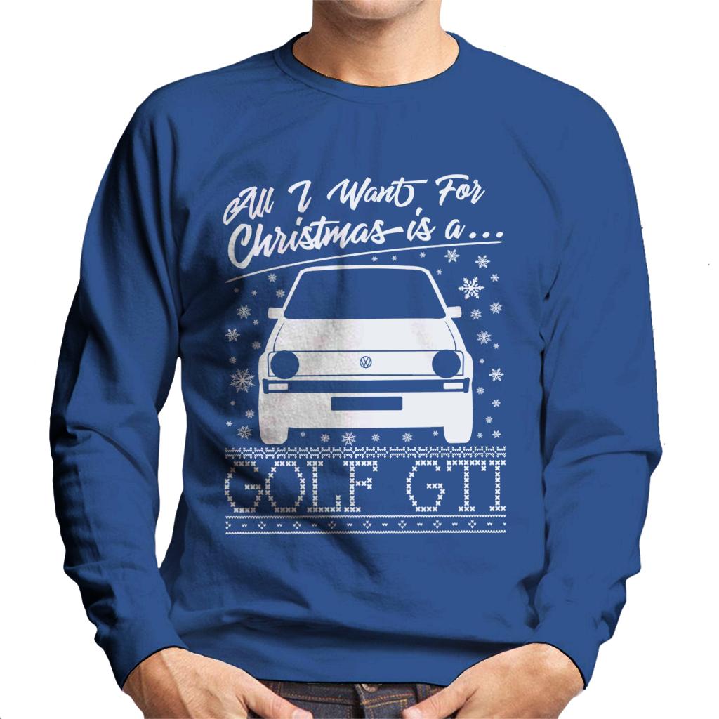 Volkswagen Christmas All I Want For Xmas Is A Golf GTI Men's Sweatshirt-ALL + EVERY