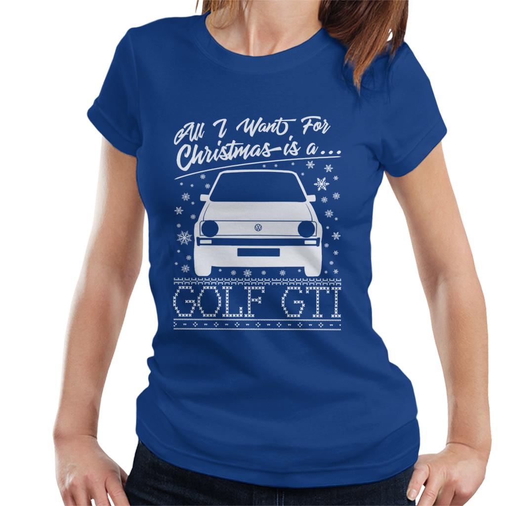 Volkswagen Christmas All I Want For Xmas Is A Golf GTI Women's T-Shirt-ALL + EVERY