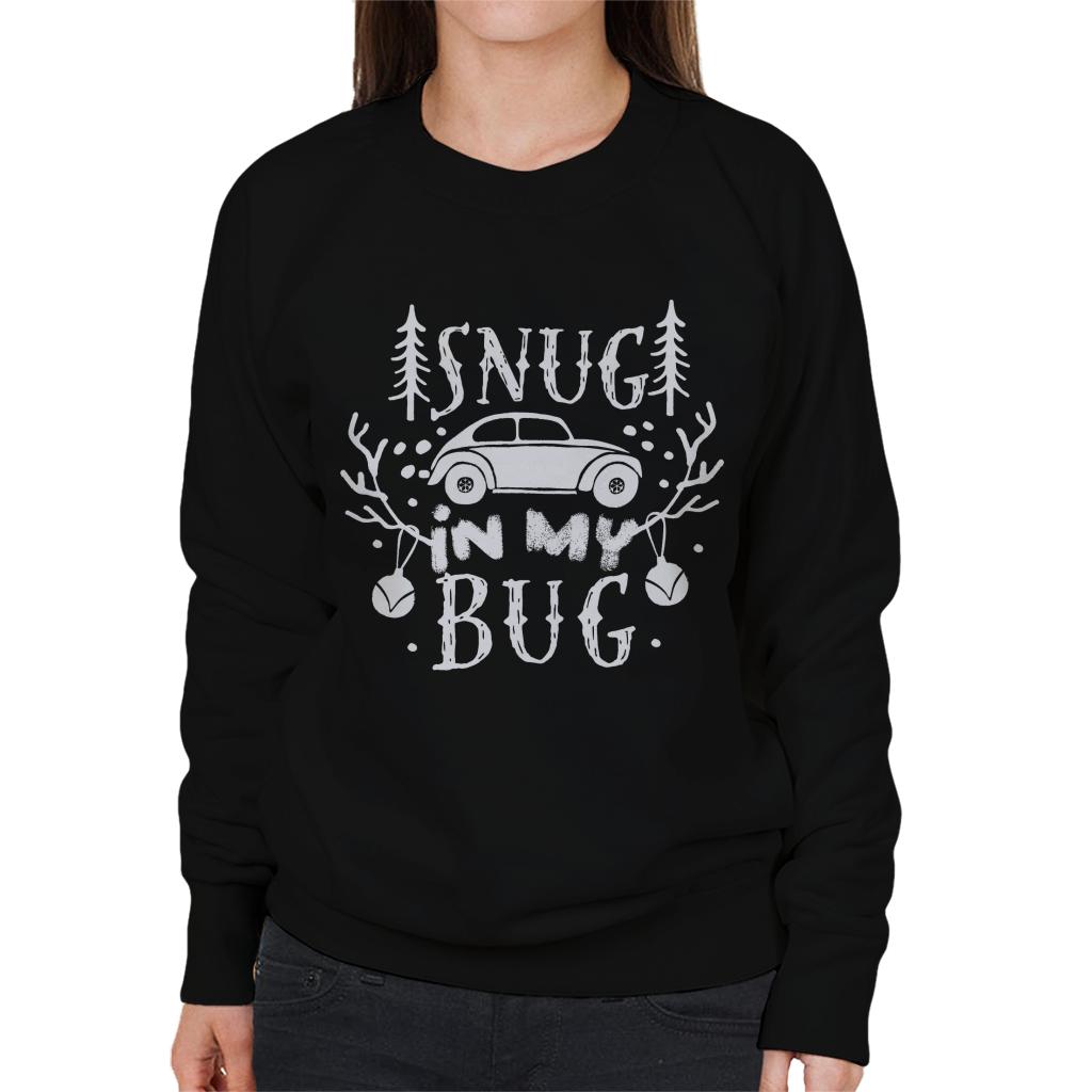 Volkswagen Christmas Antler Snug In My Bug Women's Sweatshirt-ALL + EVERY