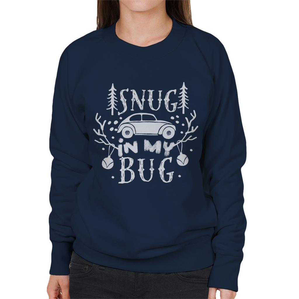 Volkswagen Christmas Antler Snug In My Bug Women's Sweatshirt-ALL + EVERY