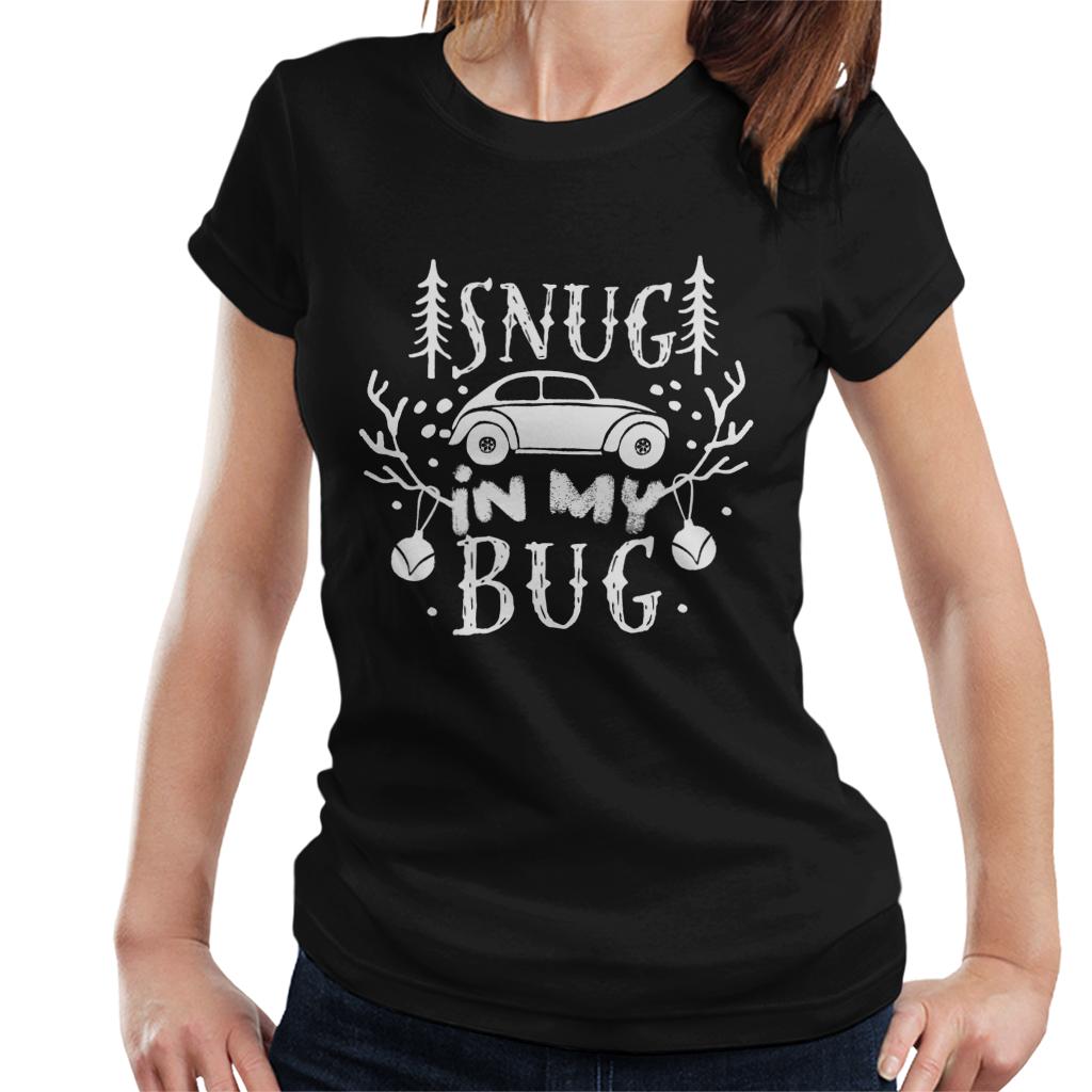 Volkswagen Christmas Antler Snug In My Bug Women's T-Shirt-ALL + EVERY