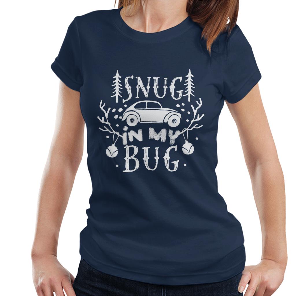 Volkswagen Christmas Antler Snug In My Bug Women's T-Shirt-ALL + EVERY