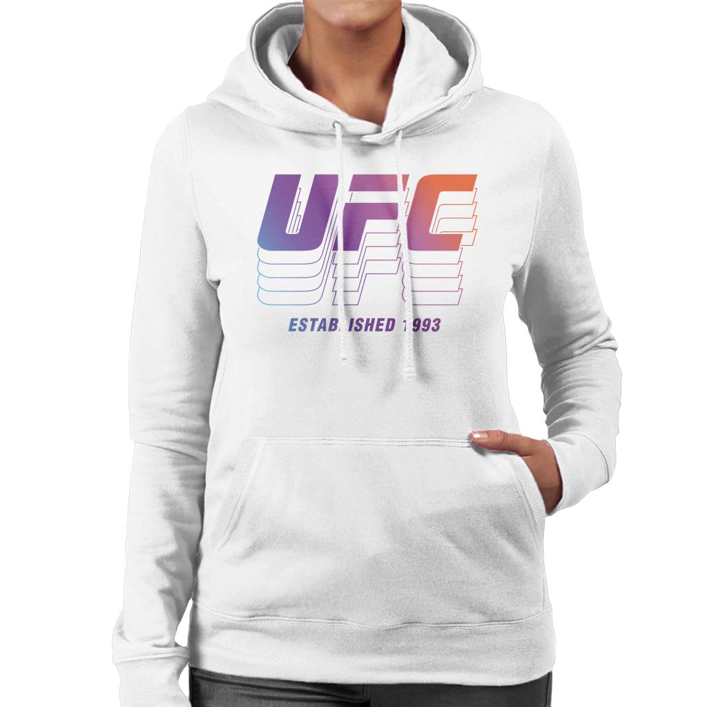 UFC Established 1993 Retro Logo Women's Hooded Sweatshirt-ALL + EVERY