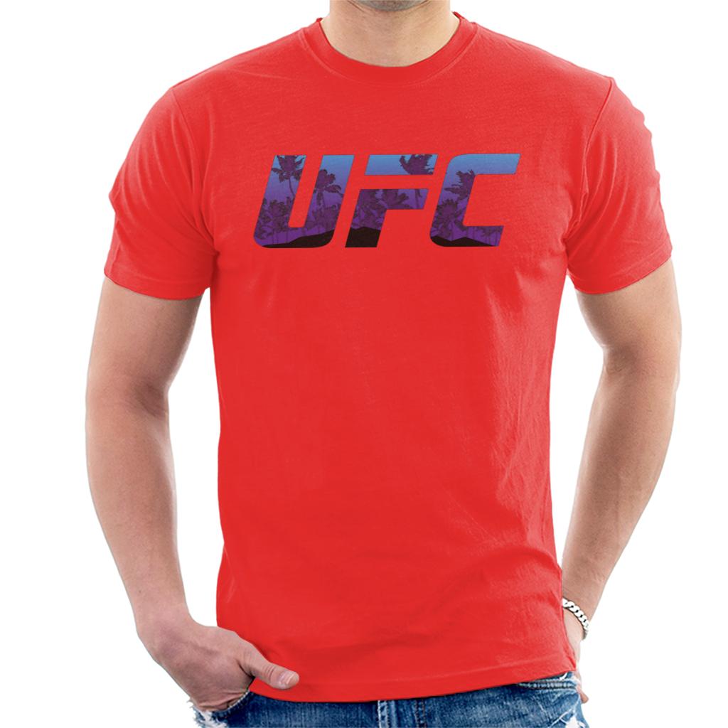 UFC Tropical Beach Logo Men's T-Shirt-ALL + EVERY