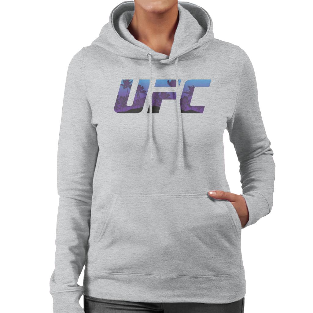 UFC Tropical Beach Logo Women's Hooded Sweatshirt-ALL + EVERY