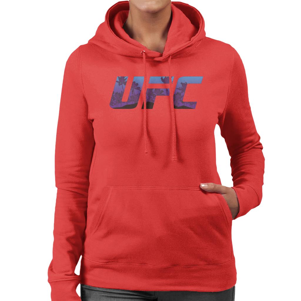 UFC Tropical Beach Logo Women's Hooded Sweatshirt-ALL + EVERY