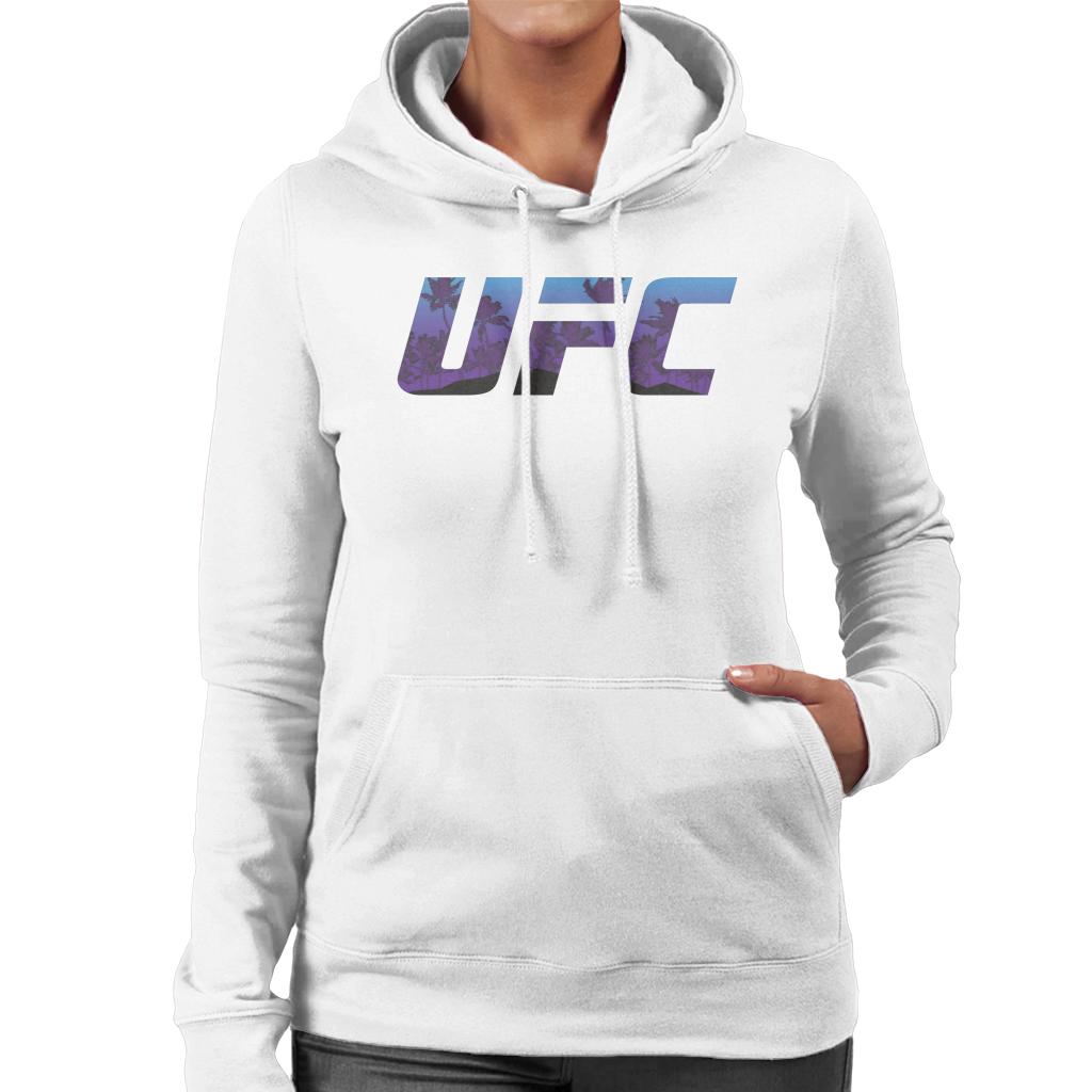 UFC Tropical Beach Logo Women's Hooded Sweatshirt-ALL + EVERY